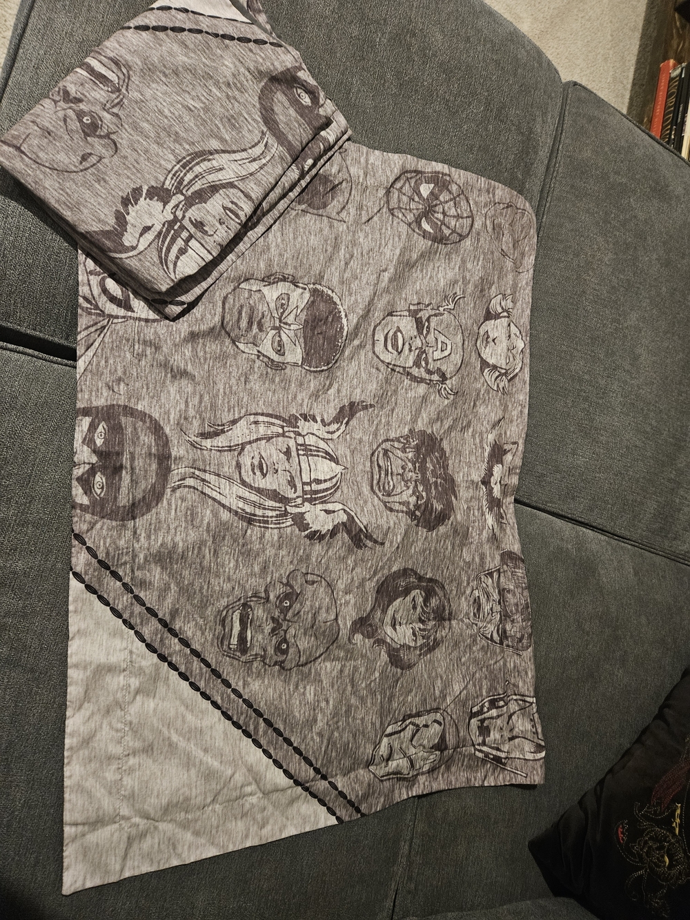 Disney Gray Marvel Character Pillowcase Set